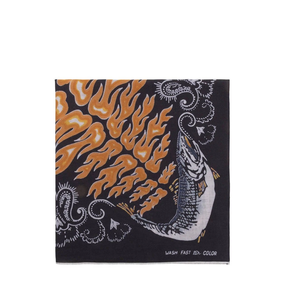 FASTCOLOR SELVEDGE BANDANA (FIRE SALMON) 5 FASTCOLOR SELVEDGE BANDANA (FIRE SALMON) - Image 3