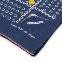 FASTCOLOR SELVEDGE BANDANA (MIRRORED FUJI SMILE) -Jordan Store KapitalFASTCOLORSELVEDGEBANDANA MIRROREDFUJISMILE NAVYOSEK 1036 4