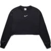 Nike WOMENS SPORTSWEAR SWOOSH CREW -Jordan Store NIKESPORTSWEARSWOOSHCRWBLACKWHITEXSDR5632 010 1