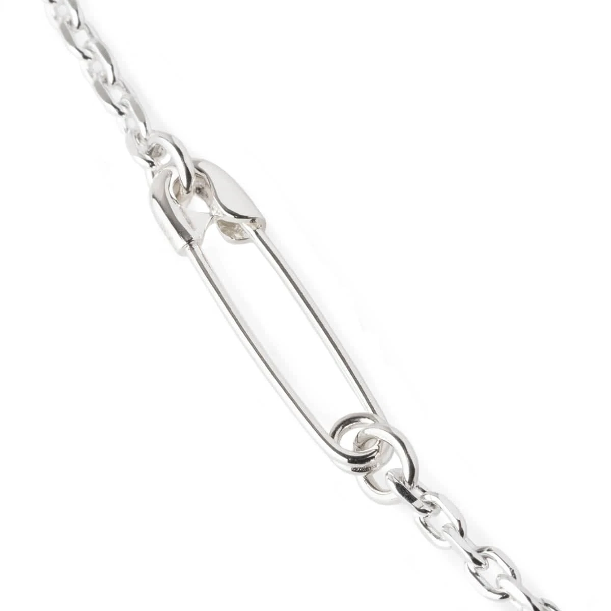 SILVER SAFETY PIN NECKLACE 4 SILVER SAFETY PIN NECKLACE - Image 2