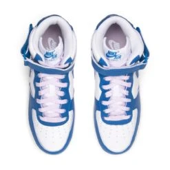 WOMEN'S NIKE AIR FORCE 1 '07 MID 9 WOMEN'S NIKE AIR FORCE 1 '07 MID -Jordan Store NikeWNIKEAIRFORCE1 07MIDWHITEMILITARYBLUE SAIL DOLL8DX3721 100 4