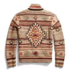 Jordan Store -Jordan Store RRLHAND KNITMIXEDSTICHESSHAWLCARDIGANTANMULTIM782857187001 2