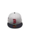 NEW ERA 59FIFTY BOSTON RED SOX HEATHER FITTED CAP -Jordan Store newera5950HEATHERPATCHD3BOSREDHGROTCGREYNAVY760272495 1