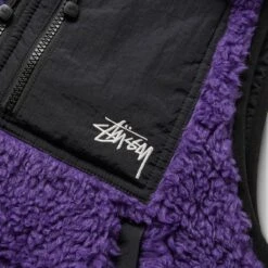Stüssy SHERPA VEST -Jordan Store stussySHERPAVESTPURPLEXS118506 3